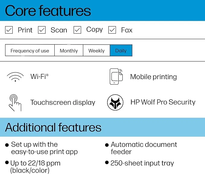HP OfficeJet Pro 9123 All-in-One Wireless Printer  Print | Scan | Copy | ADF | Auto Duplex | Touchscreen | Business Inkjet Printer 3