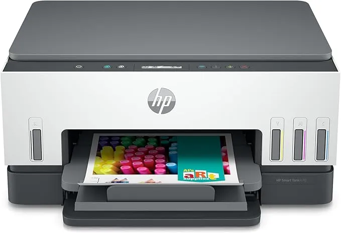 HP Smart Tank 670 All-in-One Wireless Printer (UAE Version) Print | Scan | Copy | Auto Duplex | 12ppm Black | 7ppm Color