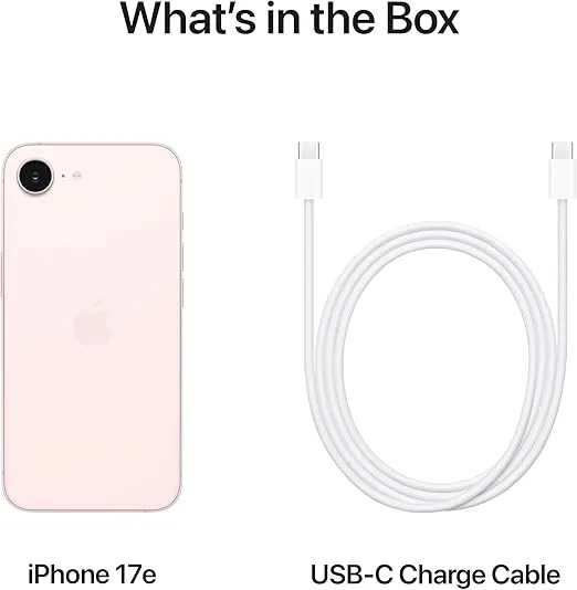 Apple iPhone 17e 256GB: 6.1-inch Super Retina XDR Display, A19 Chip, All-Day Battery Life, 48MP Fusion Camera; Soft Pink- TDRA Version