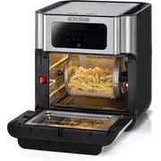 BLACK+DECKER 12L Air Fryer Oven, 1500W with Rapid Air Convection Technology, Digital Temperature Control, 90-Minute Timer, 10 Pre-Set Modes, Family-Sized Capacity, Oil-Free Cooking, Sliver - AOF100-B5 4