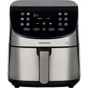 KENWOOD Digital Air Fryer XXXL 7L 2.8KG 1800W with Max Crisp Function, Recipe Book, Rapid Hot Air Circulation for Frying, Grilling, Broiling, Roasting, Baking and Toasting HFM80.000SS Silver/Black