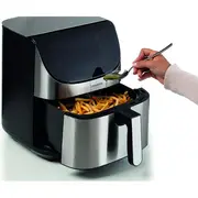 KENWOOD Digital Air Fryer XXXL 7L 2.8KG 1800W with Max Crisp Function, Recipe Book, Rapid Hot Air Circulation for Frying, Grilling, Broiling, Roasting, Baking and Toasting HFM80.000SS Silver/Black 3