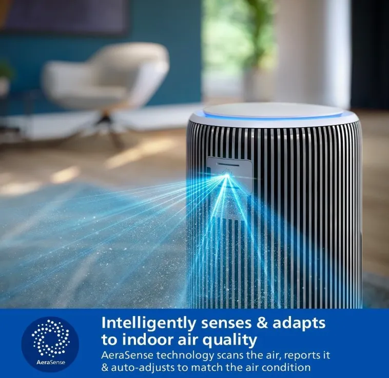 Philips Smart Air Purifier PureProtect 3200 Series - 135 m2, HEPA, Active Carbon, 5 Speeds, Sleep Mode, Child Lock, Connected to Smart Phones, Silver/White - AC3220/10 4