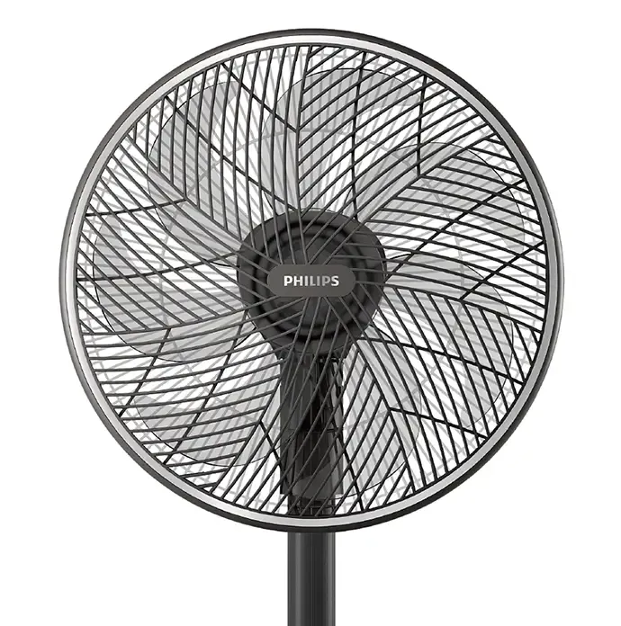 Philips Pedestal Fan 3000 Series - Fan Airflow 2562 m³/h, Ultra Quite, Tiltable & Oscillating, 40cm Head Diameter, Adjustable Height, Connected to Smart Phone, Black - CX3550/01 3