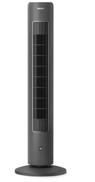 Philips Tower Fan 5000 Series - 40W, 3 Speeds, Sleep Mode, Armotherapy Diffuser, Remote Controller, Child Lock, Slim Design, Dark Grey - CX5535/11