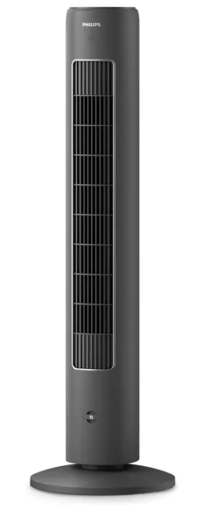Philips Tower Fan 5000 Series - 40W, 3 Speeds, Sleep Mode, Armotherapy Diffuser, Remote Controller, Child Lock, Slim Design, Dark Grey - CX5535/11
