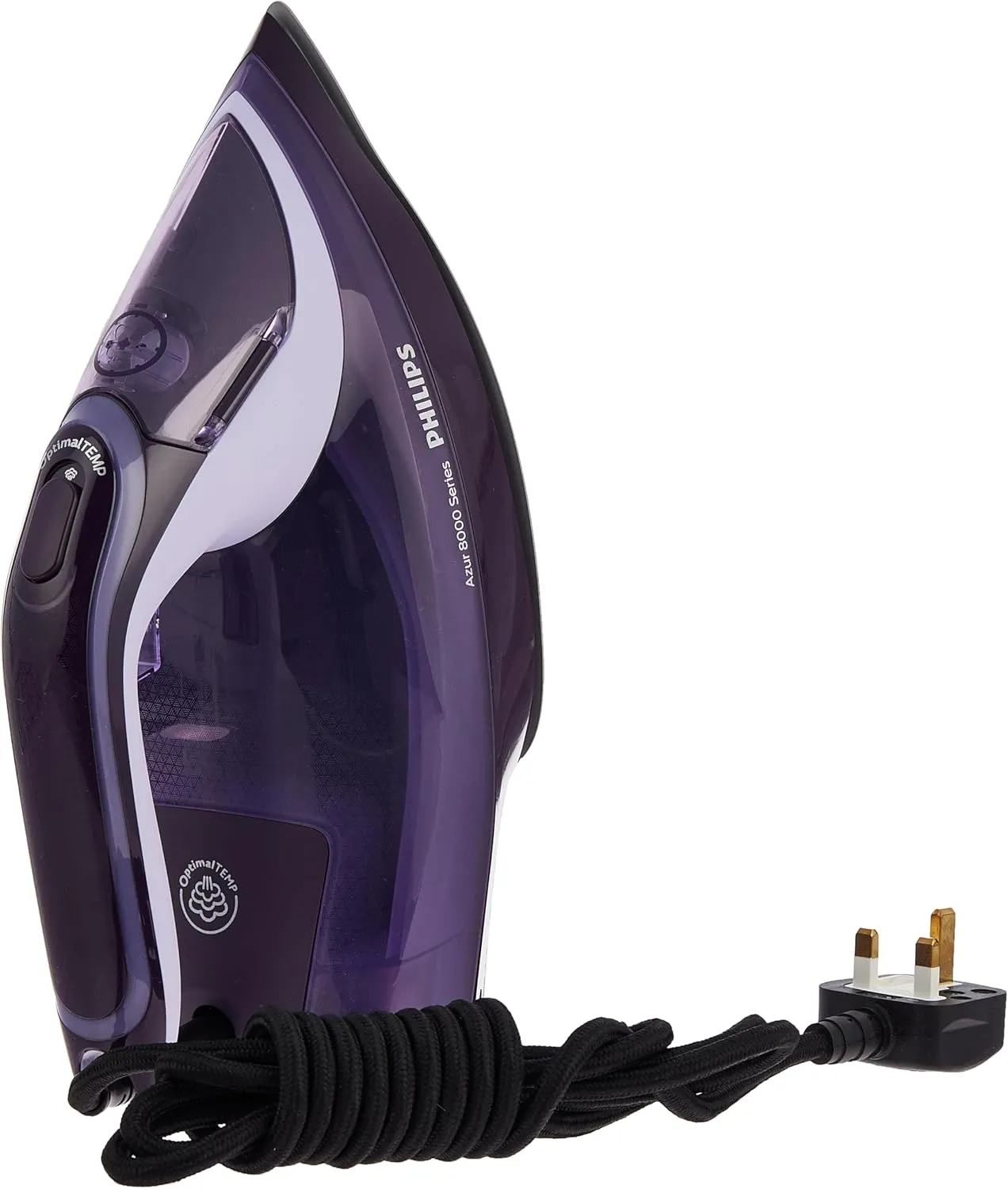Philips Azur 8000 Series Steam Iron - 3000W, 240g Turbo Steam Boost, No Burns, 55g Continuous Steam, Auto Shut-off - DST8021/36