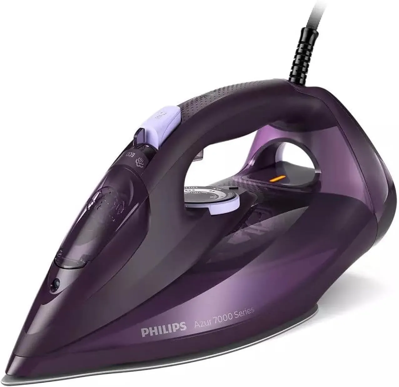 Philips 7000 Series HV Steam Iron - 2800 W, Dark Purple, 250 g Steam Boost, Safety Auto-off - DST7051/36