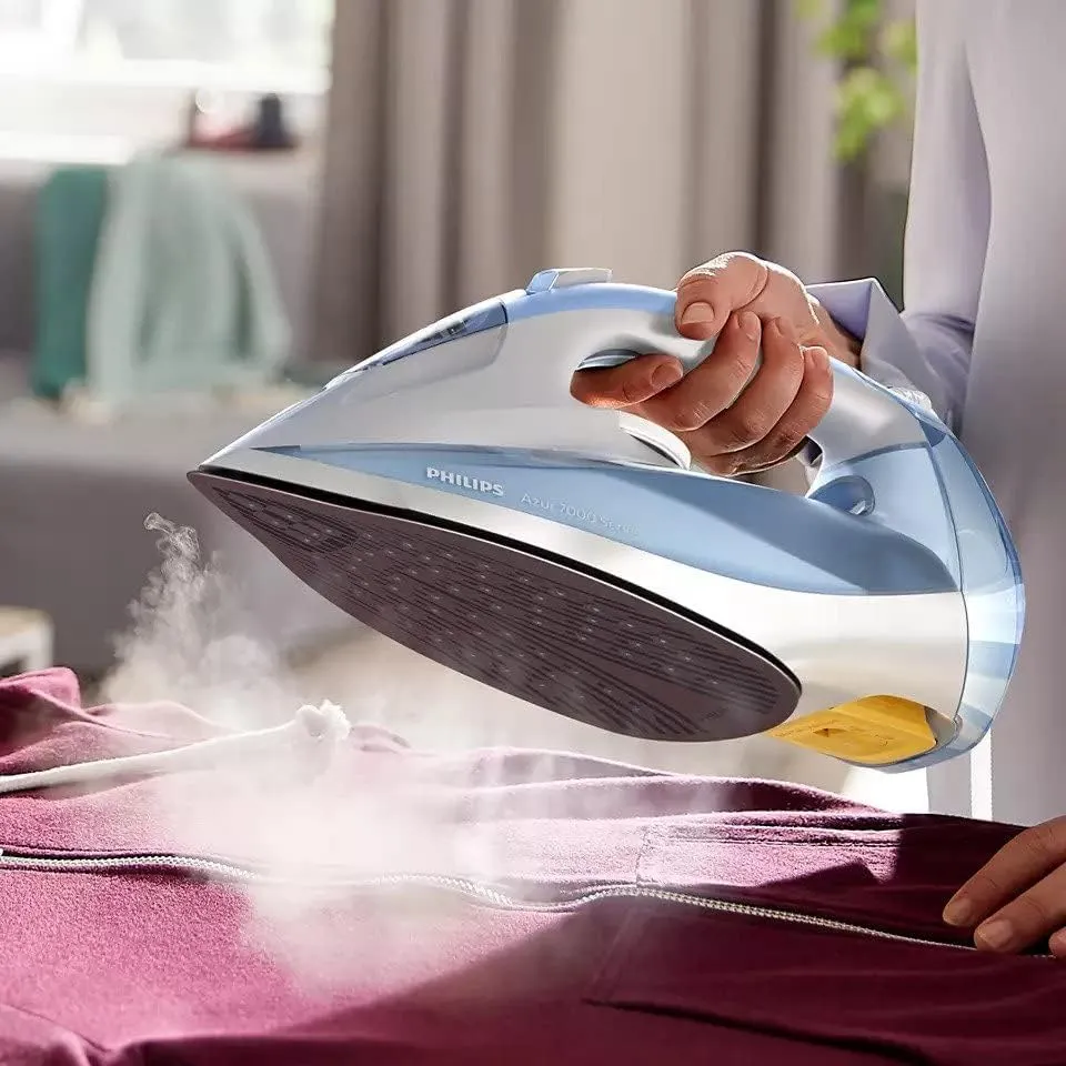 Philips 7000 Series Steam Iron - 2600W, 220 g steam boost, SteamGlide Plus soleplate - DST7011/26 - Light Blue/Gray 4