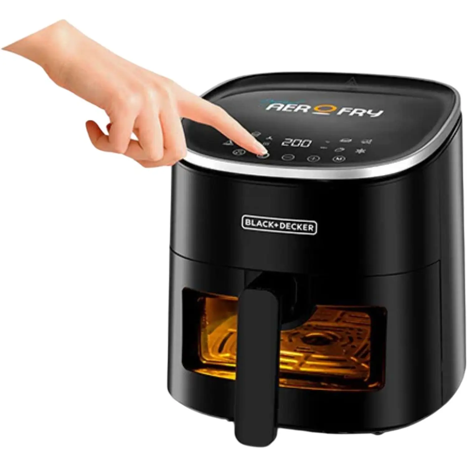 BLACK+DECKER 8-in-1 Digital Air Fryer with Window, 7.2L Large Capacity, 1800W, Rapid Air Technology, LED Touch Display, Dehydrate Function, Dishwasher Safe Basket, Cool-Touch Handle - AF7210-B5 3