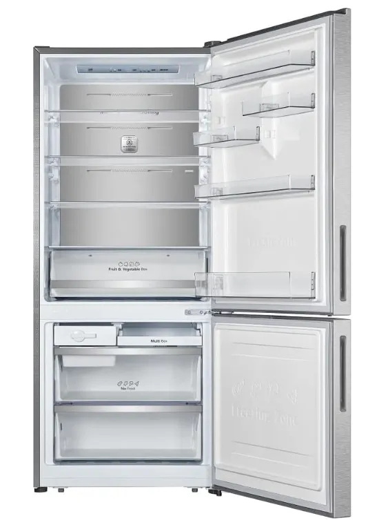 Hisense Bottom Freezer Refrigerator 397 Liters Frost Free Inverter Defrost Tempered Glass Stainless Steel Model RB52W2ANRI 4