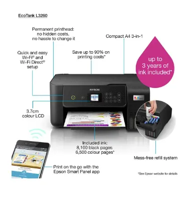 Epson EcoTank L3260 (MEAF) Printer – C11CJ66408