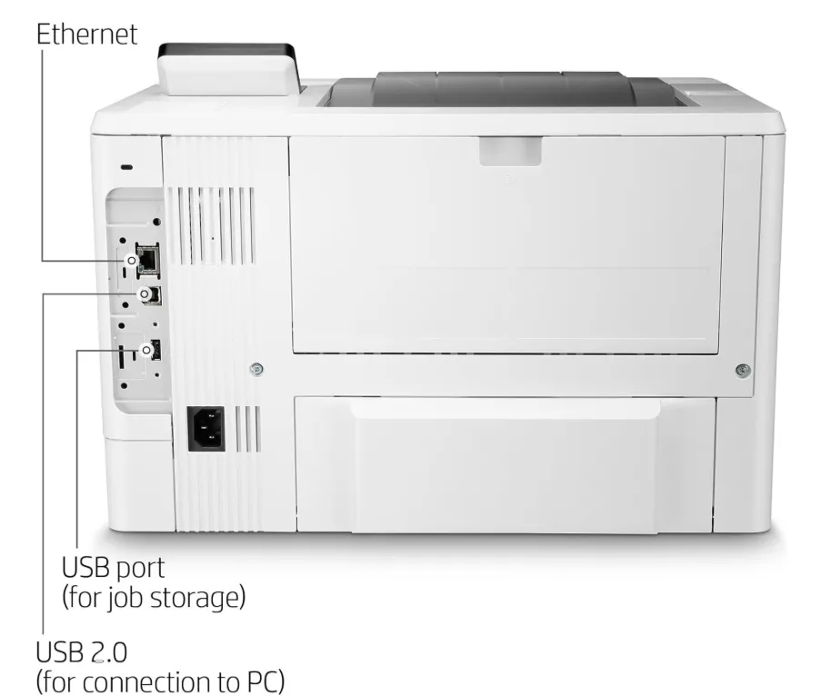 HP LaserJet Enterprise M507dn Monochrome Printer with built-in Ethernet & 2-sided printing (1PV87A) White 3