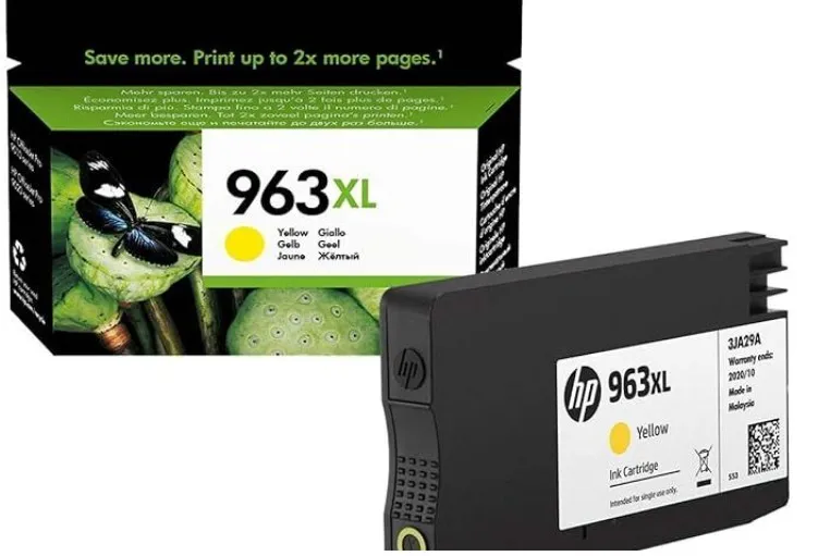 HP 963XL High Yield Yellow Original Ink Cartridge (3JA29AE)