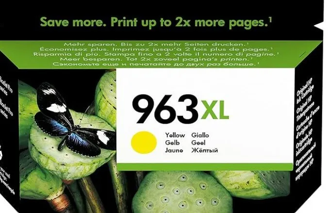 HP 963XL High Yield Yellow Original Ink Cartridge (3JA29AE)