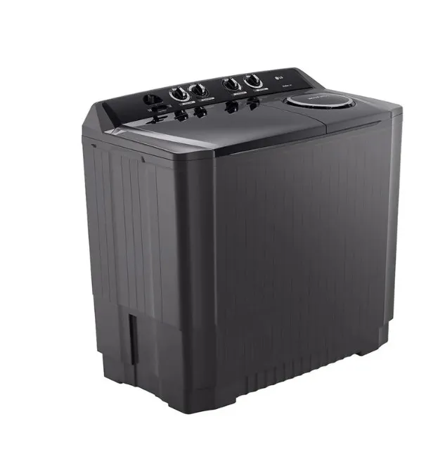 LG Twin Tub Wind Jet Dry 3 Wash Programs Washing Machine, 14 kg Capacity, Black - P2061NT 5