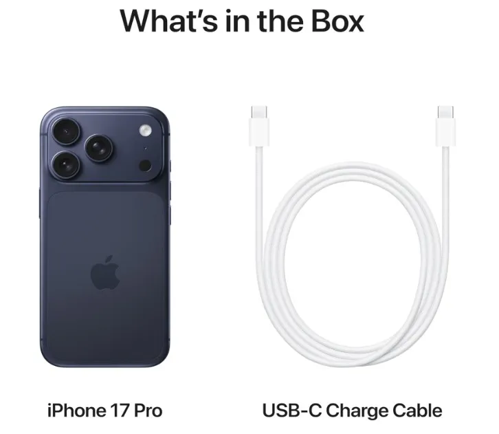 Apple iPhone 17 Pro 512 GB: 6.3-inch Display with ProMotion up to 120Hz, A19 Pro Chip, Breakthrough Battery Life, Pro Fusion Camera System with Center Stage Front Camera; Deep Blue - TDRA Version 5