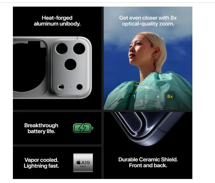 Apple iPhone 17 Pro 512 GB: 6.3-inch Display with ProMotion up to 120Hz, A19 Pro Chip, Breakthrough Battery Life, Pro Fusion Camera System with Center Stage Front Camera; Deep Blue - TDRA Version 4