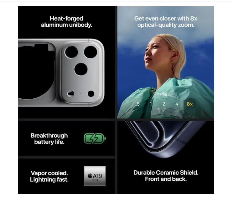 Apple iPhone 17 Pro 512 GB: 6.3-inch Display with ProMotion up to 120Hz, A19 Pro Chip, Breakthrough Battery Life, Pro Fusion Camera System with Center Stage Front Camera; Silver - TDRA Version 4