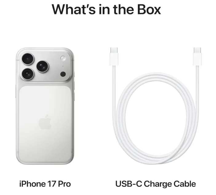 Apple iPhone 17 Pro 512 GB: 6.3-inch Display with ProMotion up to 120Hz, A19 Pro Chip, Breakthrough Battery Life, Pro Fusion Camera System with Center Stage Front Camera; Silver - TDRA Version 5