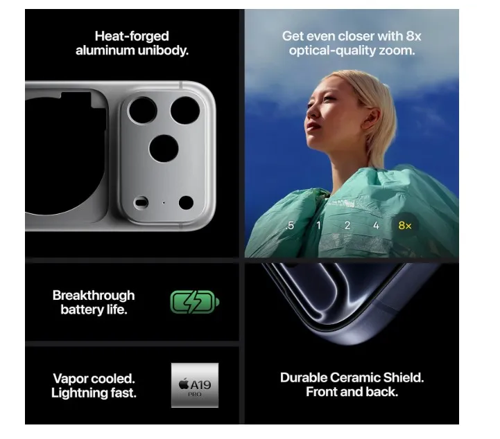 Apple iPhone 17 Pro 1 TB: 6.3-inch Display with ProMotion up to 120Hz, A19 Pro Chip, Breakthrough Battery Life, Pro Fusion Camera System with Center Stage Front Camera; Cosmic Orange - TDRA 4