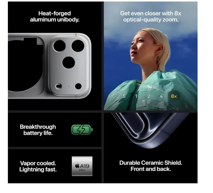 Apple iPhone 17 Pro 1 TB: 6.3-inch Display with ProMotion up to 120Hz, A19 Pro Chip, Breakthrough Battery Life, Pro Fusion Camera System with Center Stage Front Camera; Deep Blue - TDRA Version 4