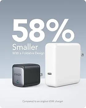 Anker Nano II 65W GaN II PPS Fast USB C Charger Adapter, Compact Charger for MacBook Pro/Air, Galaxy S24/S23, iPhone 17/16 /15/14 Series, iPad Pro, Huawei, Xiaomi, Redmi, Vivo, Oppo and More