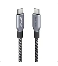 Anker Prime USB C to USB C Cable, 240W 6 ft Fast Charging USB C Cable, Upcycled-Braided Nylon with High Durability, USB 2.0 Cable for iPhone 17/16 Series, MacBook, iPad, Samsung, Huawei, Xiaomi, Vivo