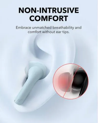 ANKER Soundcore K20i Headphones, Semi-in-Ear Earbuds, Bluetooth Wireless, 36H Playtime, ENC 2-Mic Clear Calls, Custom EQ, IPX5, Bluetooth 5.3, App Control, Blue | K20i 2
