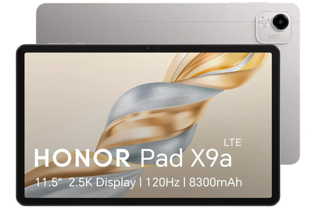 HONOR Pad X9a LTE Tablet 11.5" 120Hz Display, 8GB RAM + 128GB Storage, Snapdragon 685, 8300mAh Battery, 35W Fast Charging, Stylus Support, Grey, Android 15, (2025 Model) (TDRA Version)