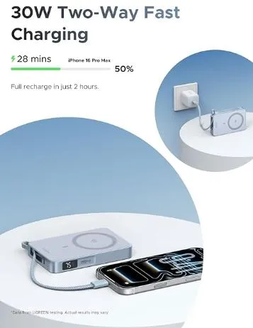 UGREEN MagFlow Qi2 10,000mAh Power Bank 3
