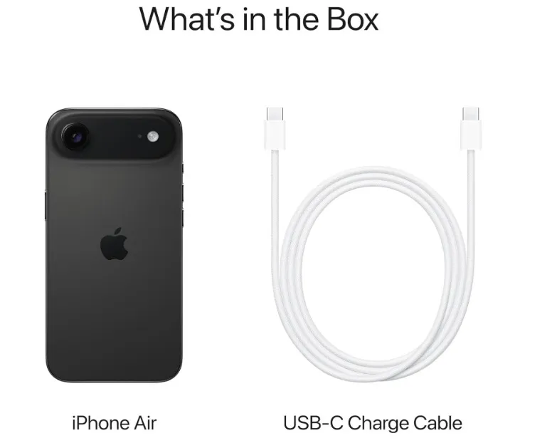 Apple iPhone Air 256 GB: Thinnest iPhone Ever, 6.5-inch Display with ProMotion up to 120Hz, Powerful A19 Pro Chip, Center Stage Front Camera, All-Day Battery Life; Space Black - TDRA Version 5