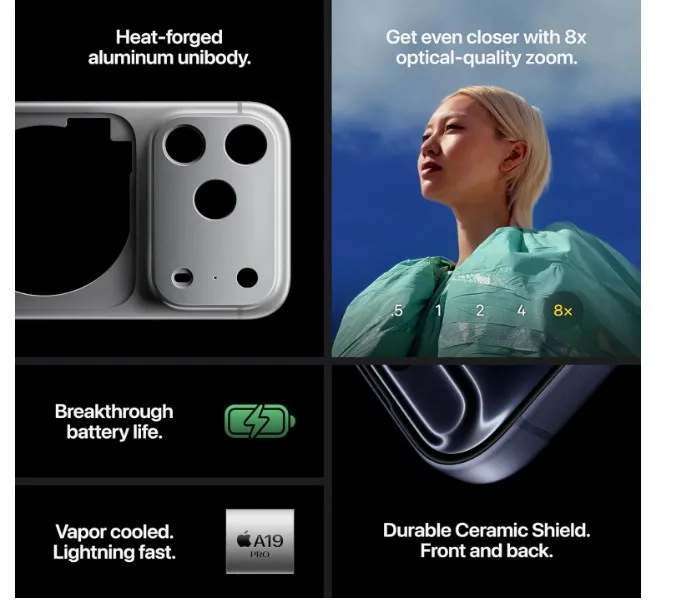 Apple iPhone 17 Pro Max 1 TB: 6.9-inch Display with ProMotion, A19 Pro Chip, Best Battery Life in Any iPhone Ever, Pro Fusion Camera System, Center Stage Front Camera; Cosmic Orange- TDRA Version 4