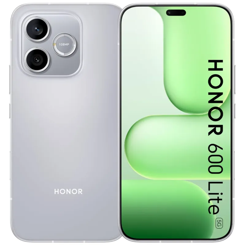 HONOR 600 Lite 5G Smartphone, 8GB RAM + 256GB Storage, 6.6” 120Hz AMOLED Display, 108MP AI Camera with Camera Button, Metal Frame, IP66 Water Resistant, Velvet Grey (TDRA Version)