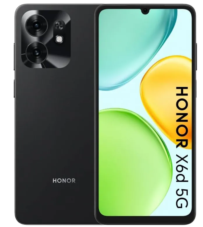 HONOR X6d 5G Smartphone, 4GB+4GB RAM, 256GB Storage, Dual SIM, 50MP Ultra-Clear Camera, 6.75” 90Hz Large Display, 8-Core 5G Processor, MagicOS, Midnight Black (TDRA Version)