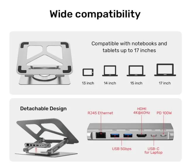 UNITEK USB-C Laptop Docking Station D1109A 4