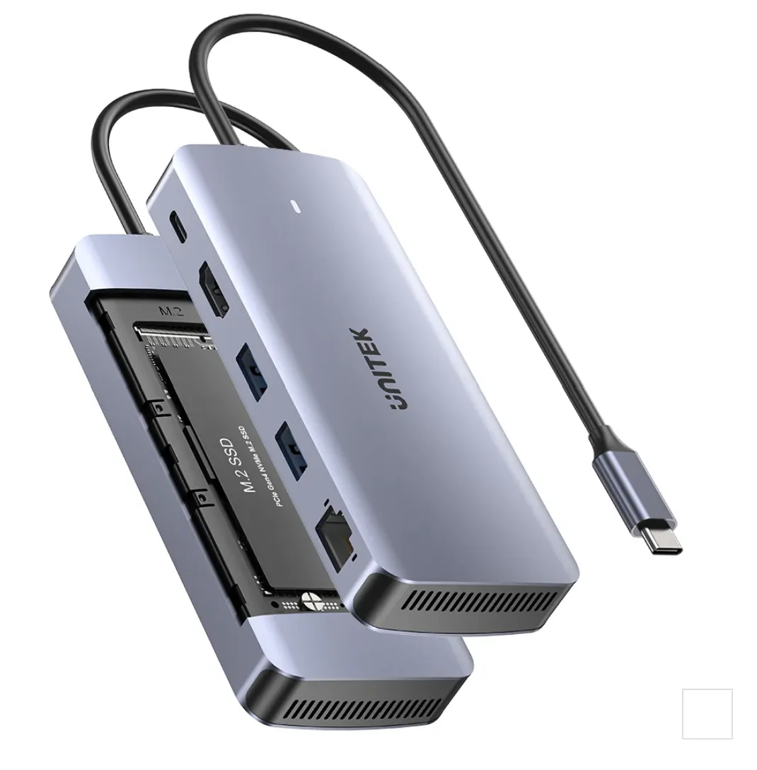 UNITEK 6-in-1 USB-C Hub with M.2 SSD Enclosure
