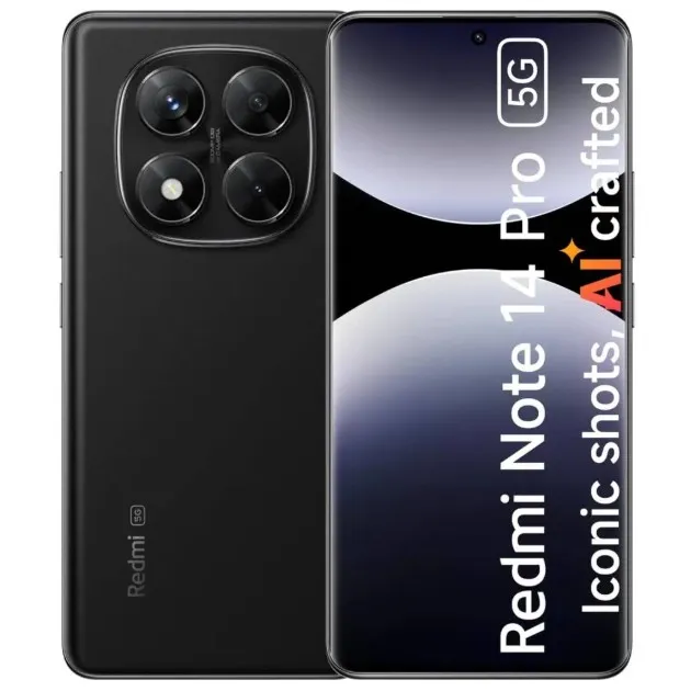Xiaomi Redmi Note 14 Pro 5G 256GB 12GB RAM Midnight Black Dual Sim Smartphone – Middle East Version