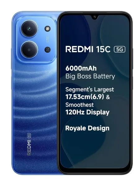 Xiaomi REDMI 15C 5G 256GB 8GB RAM Midnight Black Dual Sim Smartphone (TDRA Version)
