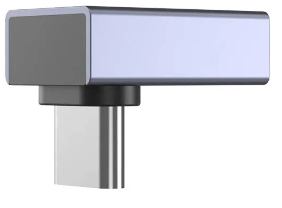 Unitek USB4 90 Degree Right Angle Adapter, 40Gbps Data Transmission Speed, 8K@60Hz Video Output, 240W Fast Charging, Aluminium Alloy Material, Space Grey | A1039GY01