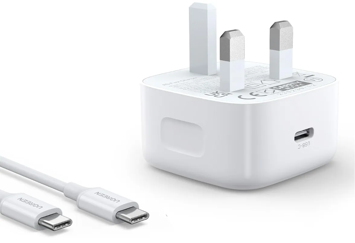 UGREEN 20W USB‑C Fast Charger Set UK CD137-45438