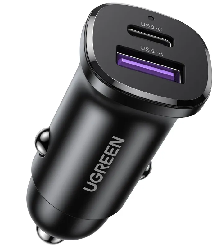 UGREEN EC305-25845 30W 2‑Port Fast Car Charger