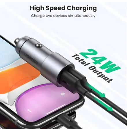 UGREEN ED018-50875 Dual USB Car Charger 3