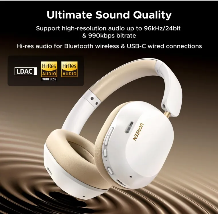 UGREEN HiTune Max5C Hybrid ANC Headphones White HP203-35758 2