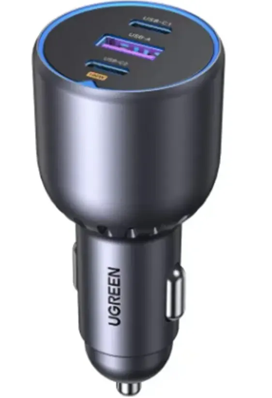 UGREEN EC705-35025 130W 3‑Port Fast Car Charger 3