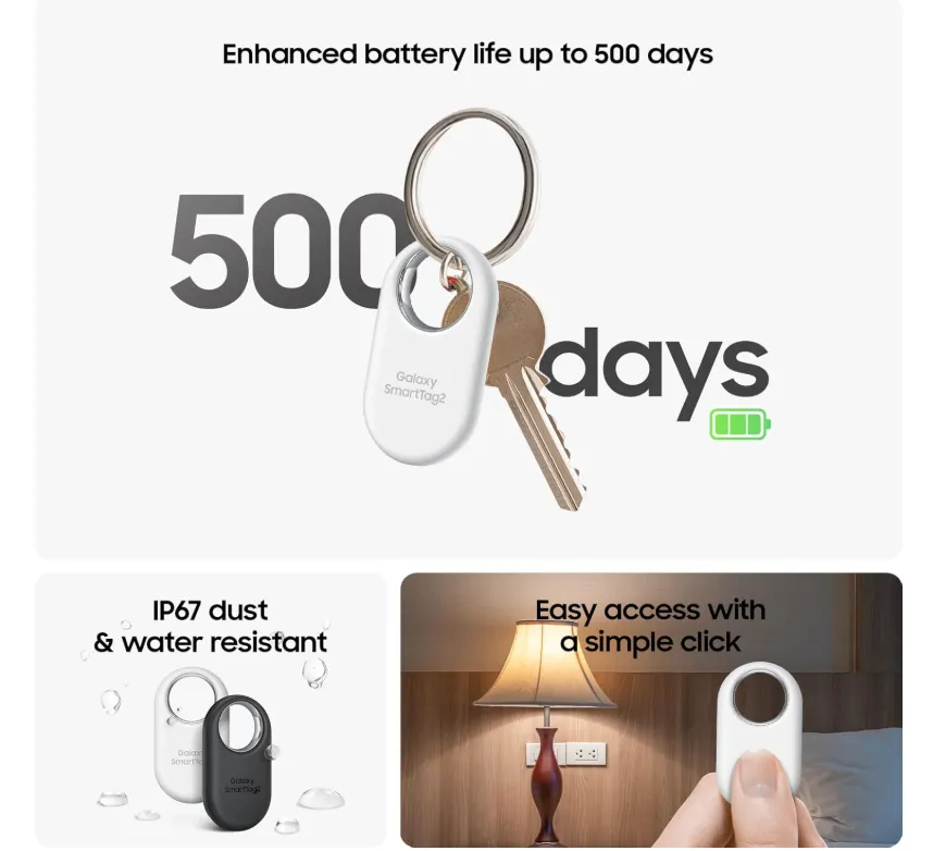 Samsung Galaxy SmartTag2 Bluetooth Tracker UAE Version Black