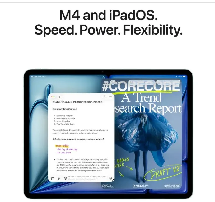 iPad Air 11-inch M4 (2026) Wi-Fi 256GB Blue Middle East Version with FaceTime 4