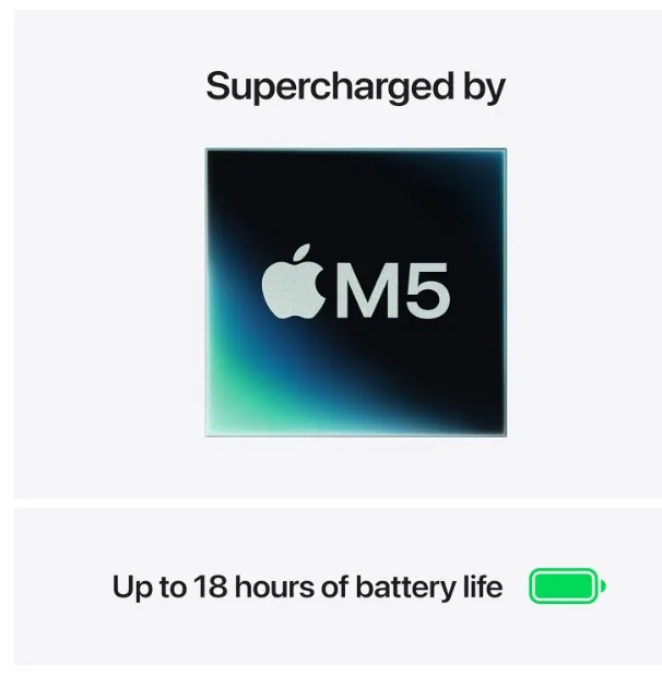 Apple 2026 MacBook Air 13-inch Laptop with M5 chip: AI and Apple Intelligence, 13.6-inch Liquid Retina Display, 24GB Unified Memory, 1TB SSD Storage, 12MP Center Stage Camera; ;Arabic