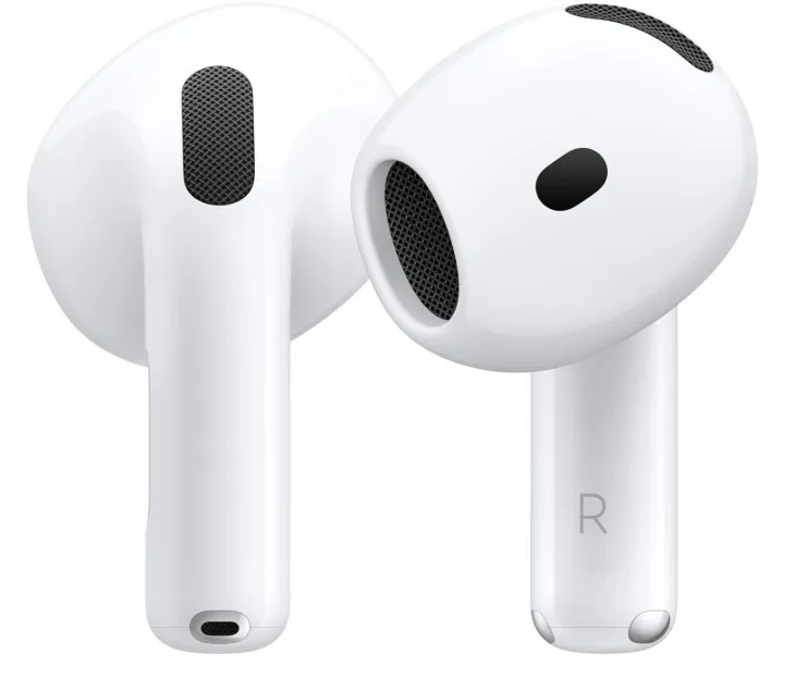 Apple AirPods 4 Wireless Earbuds, Bluetooth Headphones, with Active Noise Cancellation, Adaptive Audio, Transparency Mode, Personalized Spatial Audio, USB-C Charging Case, Wireless Charging, H2 Chip