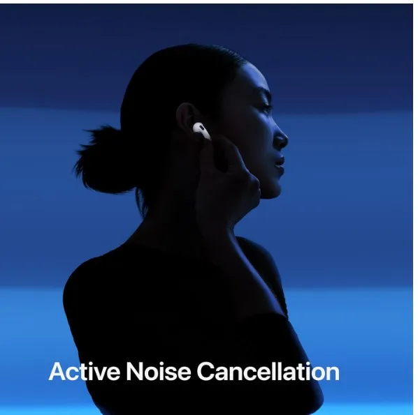 Apple AirPods 4 Wireless Earbuds, Bluetooth Headphones, with Active Noise Cancellation, Adaptive Audio, Transparency Mode, Personalized Spatial Audio, USB-C Charging Case, Wireless Charging, H2 Chip 3
